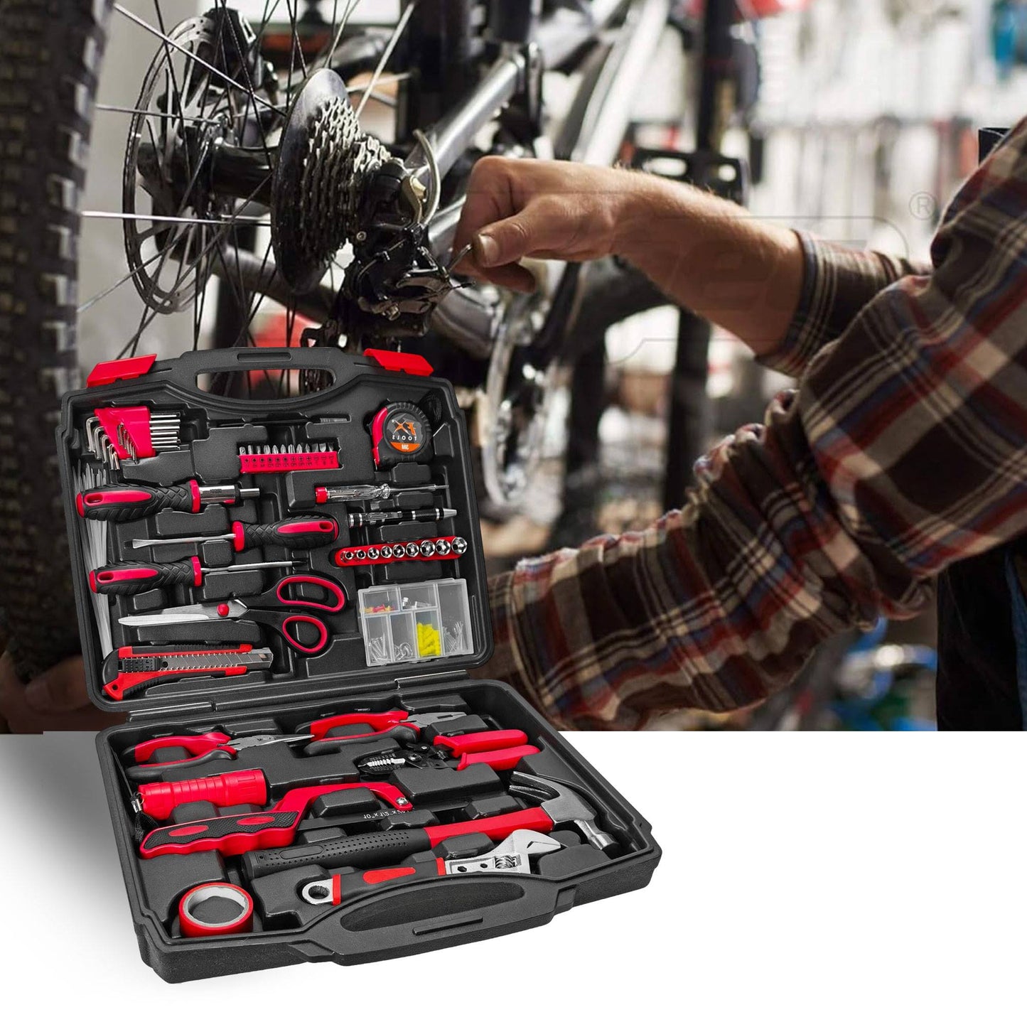 Well Home Kit De 169 Piezas De Herramientas Con Estuche Negro