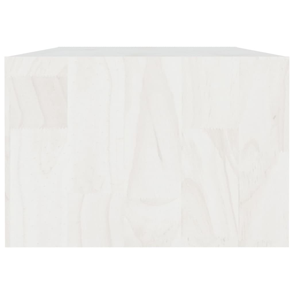Mesa De Centro De Madera Maciza De Pino Blanco 110x50x34 Cm_4