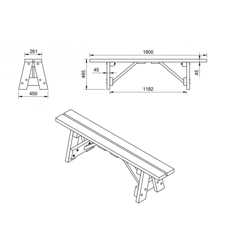 Banco De Madera Para Exterior Masgames Zurich.