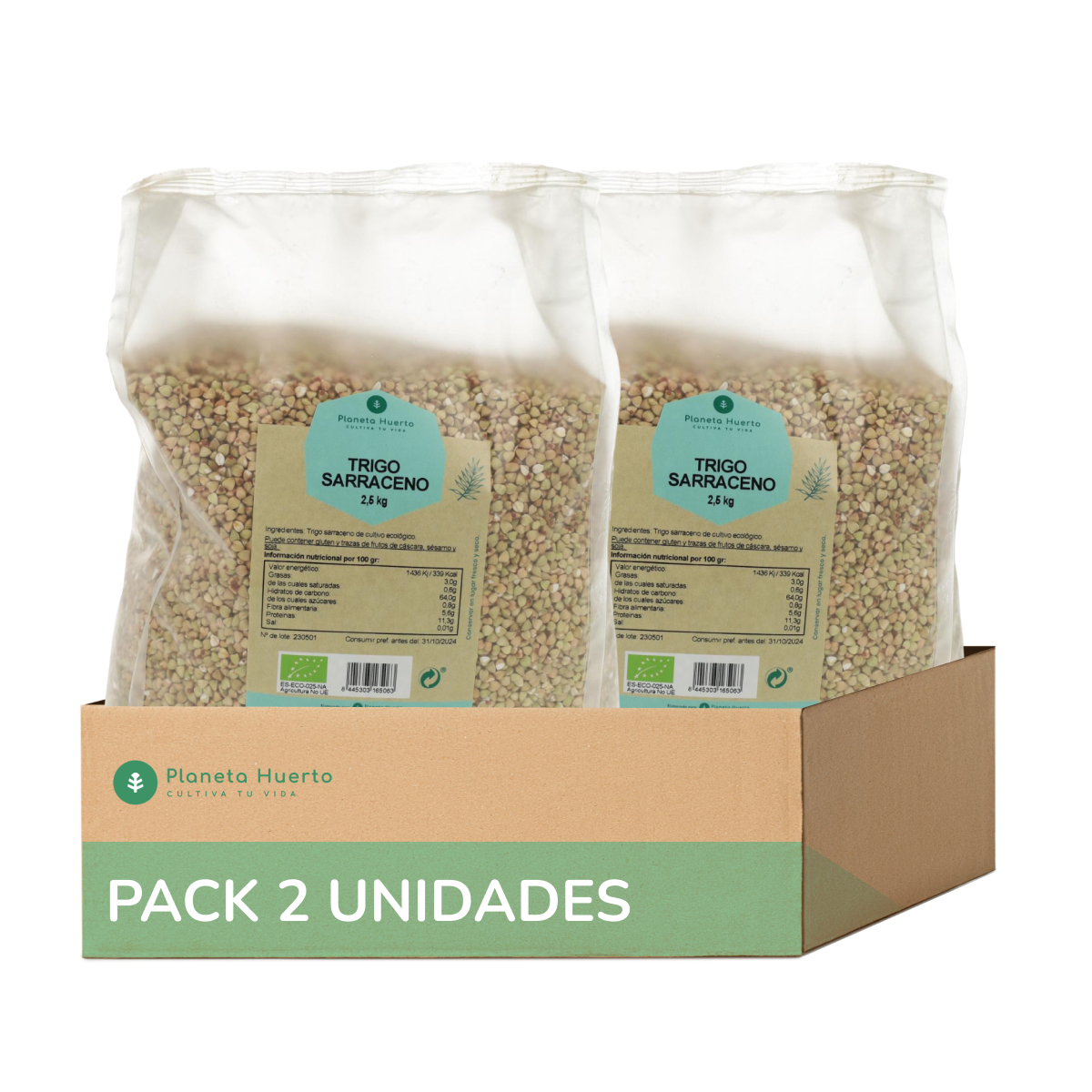 Pack 2x Trigo Sarraceno ECO Planeta Huerto 2,5 kg