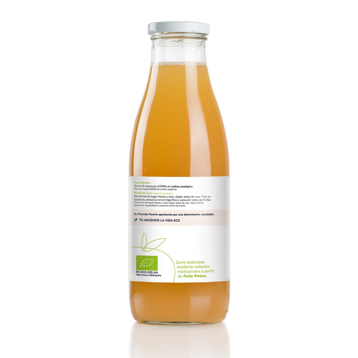 Zumo de Manzana 100% fruta exprimida Eco Planeta Huerto 750ml