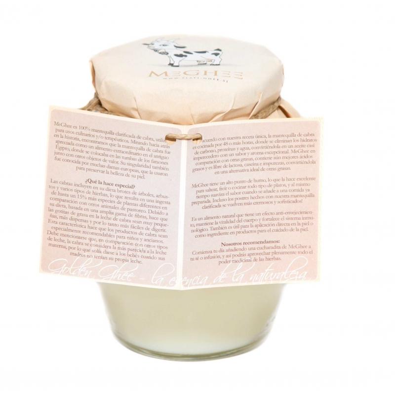 MeGhee Ghee de mantequilla de Cabra Bio Cabra Golden Ghee 370 ml