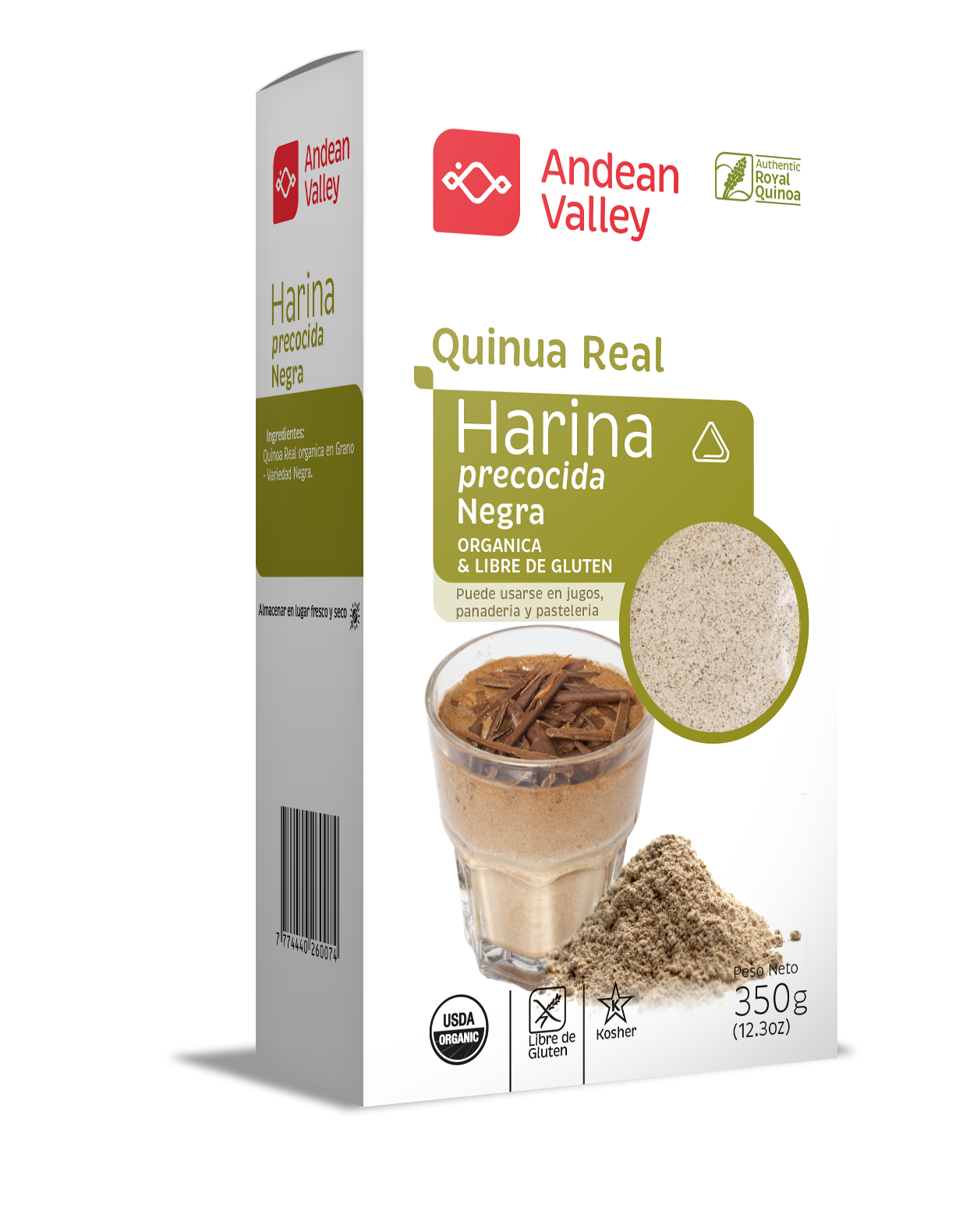 Harina Precocida De Quinua Real Negra Orgánica_0