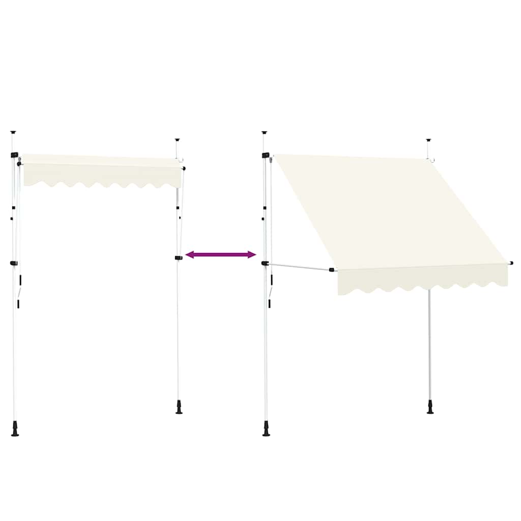 Toldo Retráctil De Operación Manual 200 Cm Crema_5