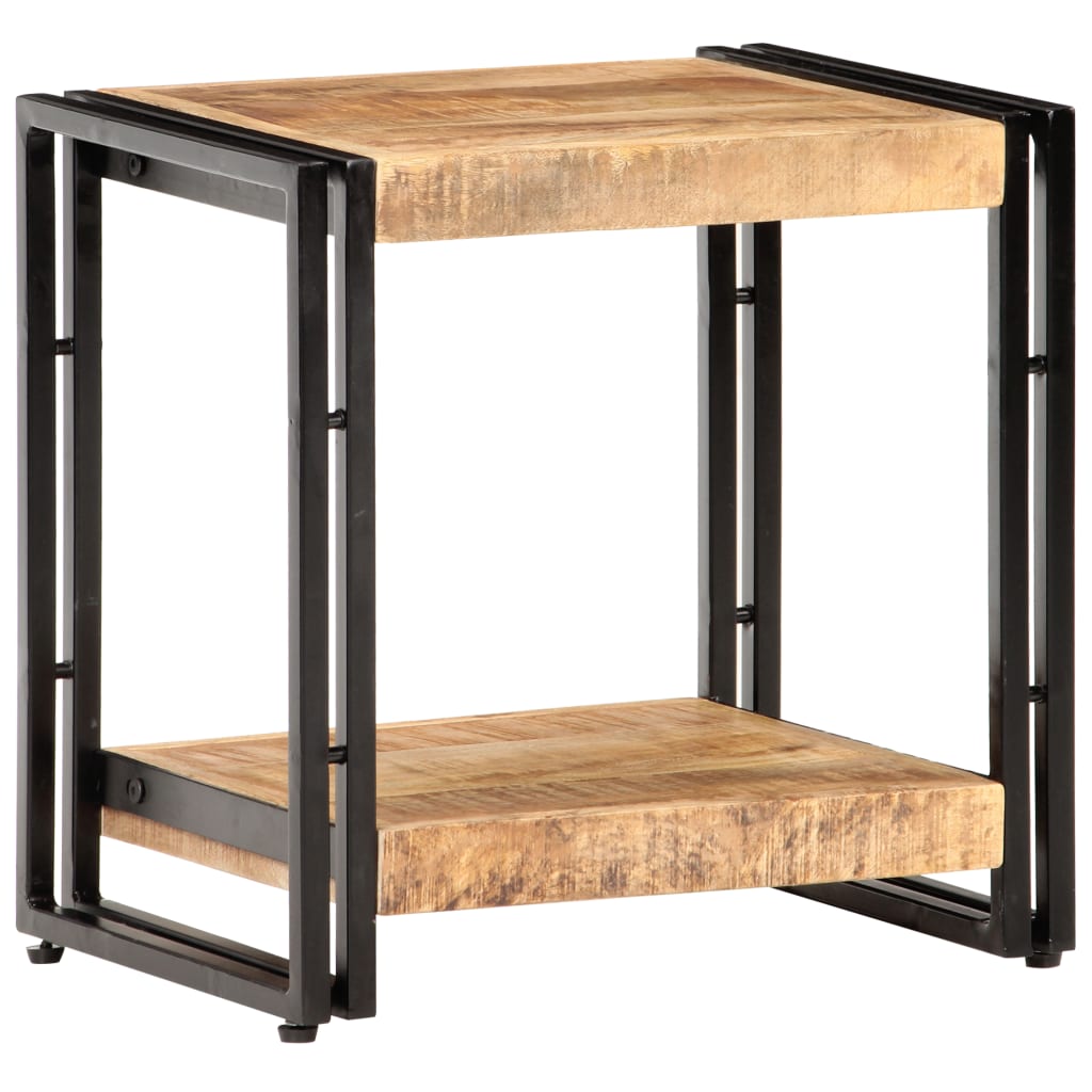 Mesa Auxiliar De Madera De Mango Rugosa 40x30x40 Cm_4