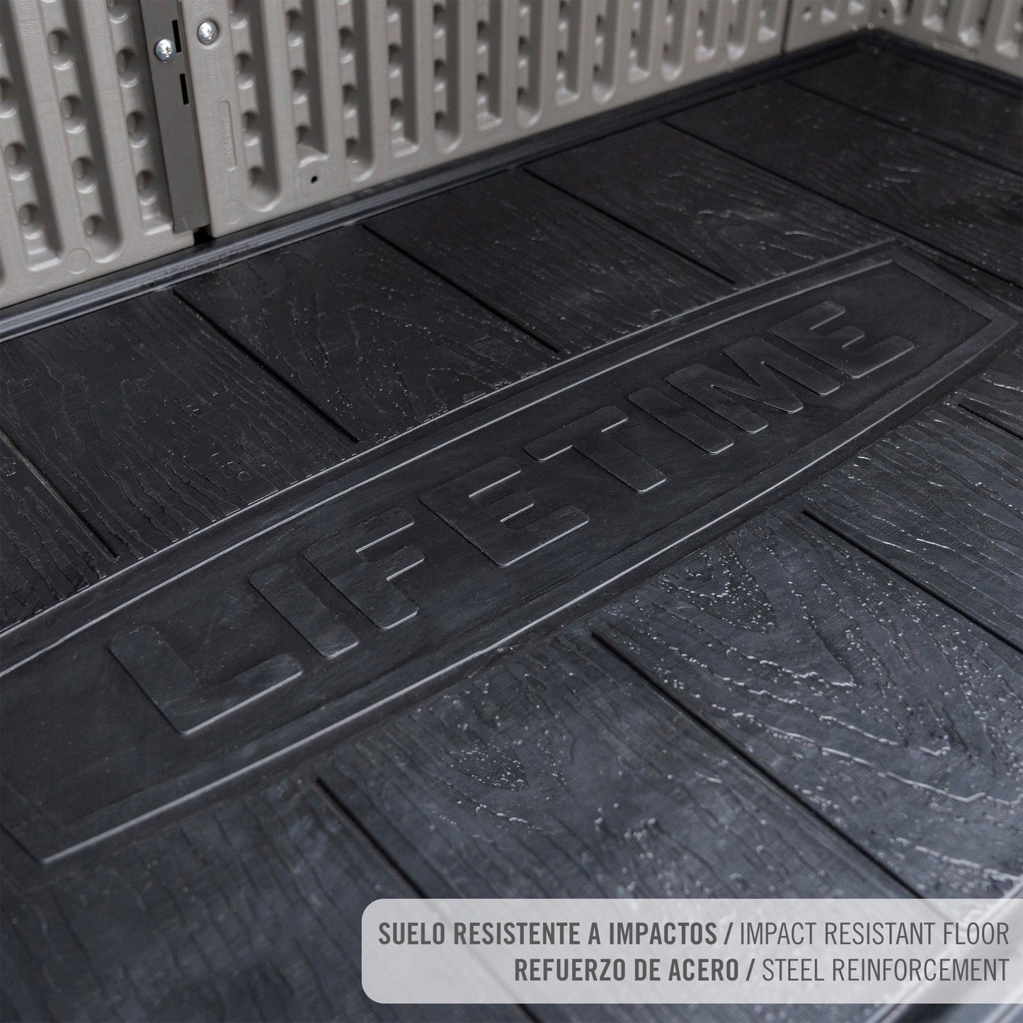 Lifetime Armario Exterior Vertical 1.350 L Rough Cut™ Con Estantes Y Colgadores_5