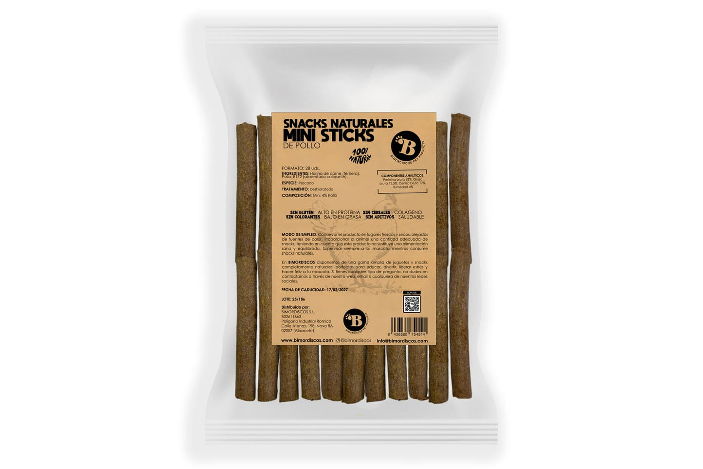 Bimordiscos Mini Barritas Para Perros Y Gatos - Pollo - 28 Uds. 28 Uds._0