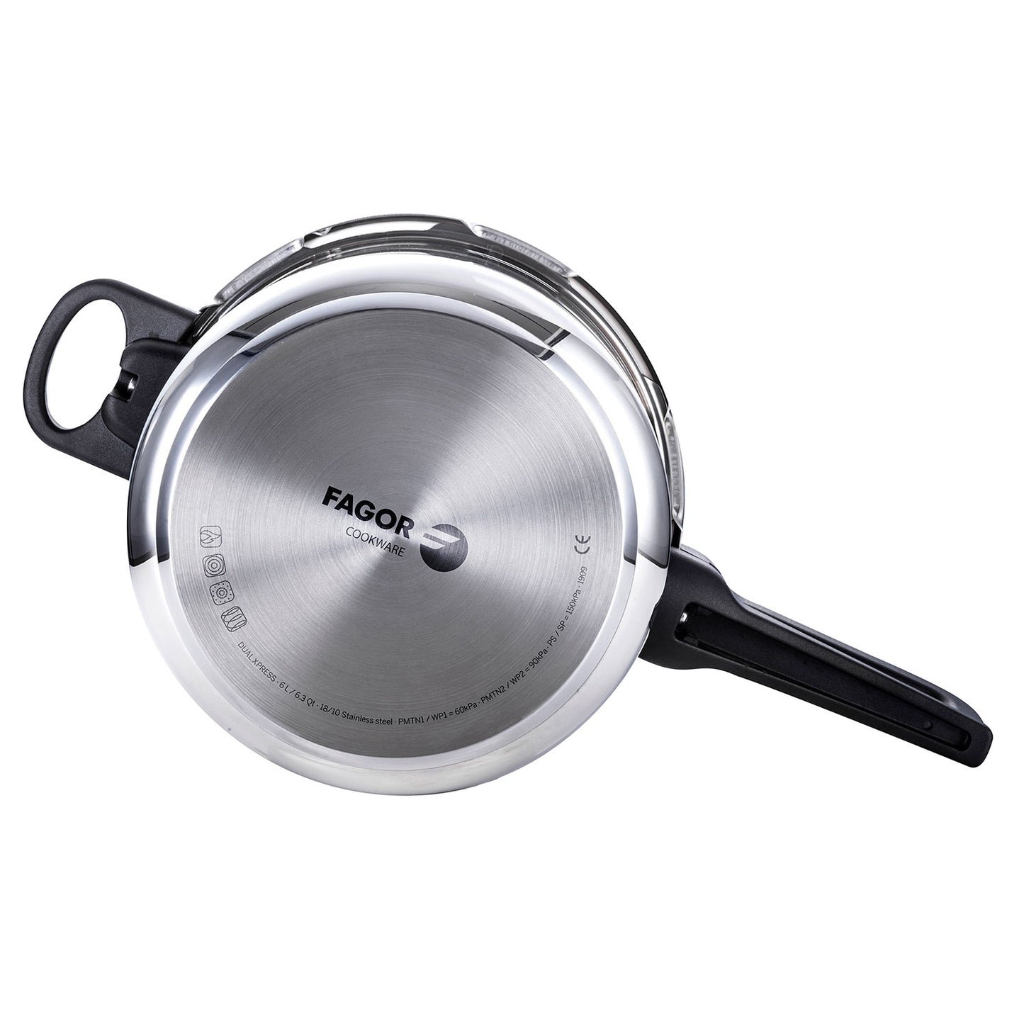 Olla A Presión 6 + 4 Litros, Inducción, Express Super Rápida, Acero Inox. 18/10, Todas Cocinas Fagor Dual Xpress 6/4 Plata, 81opfgde46c