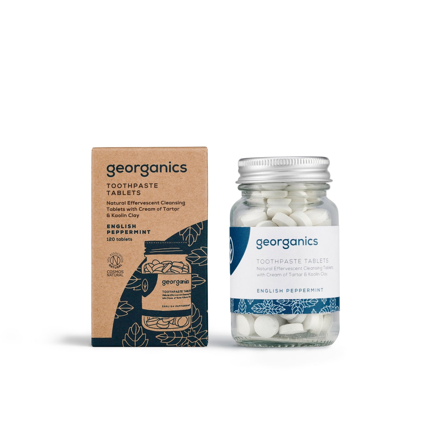Dentífrico Natural en Tabletas sabor Menta Georganics 120 Tabletas