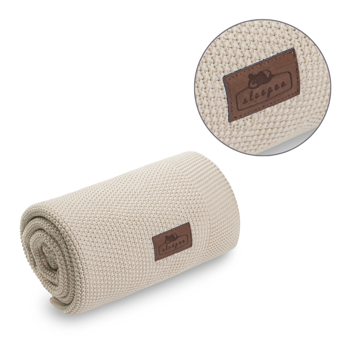 Manta De Bebe Natual Bambú Beige