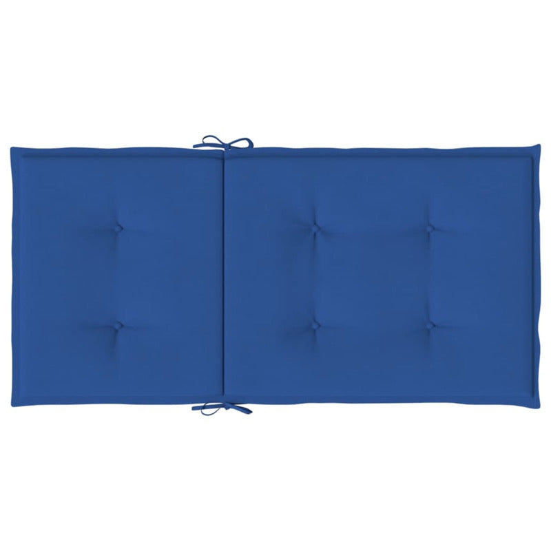 Vidaxl Cojín Silla Jardín Respaldo Bajo 2 Uds Tela Oxford Azul_5