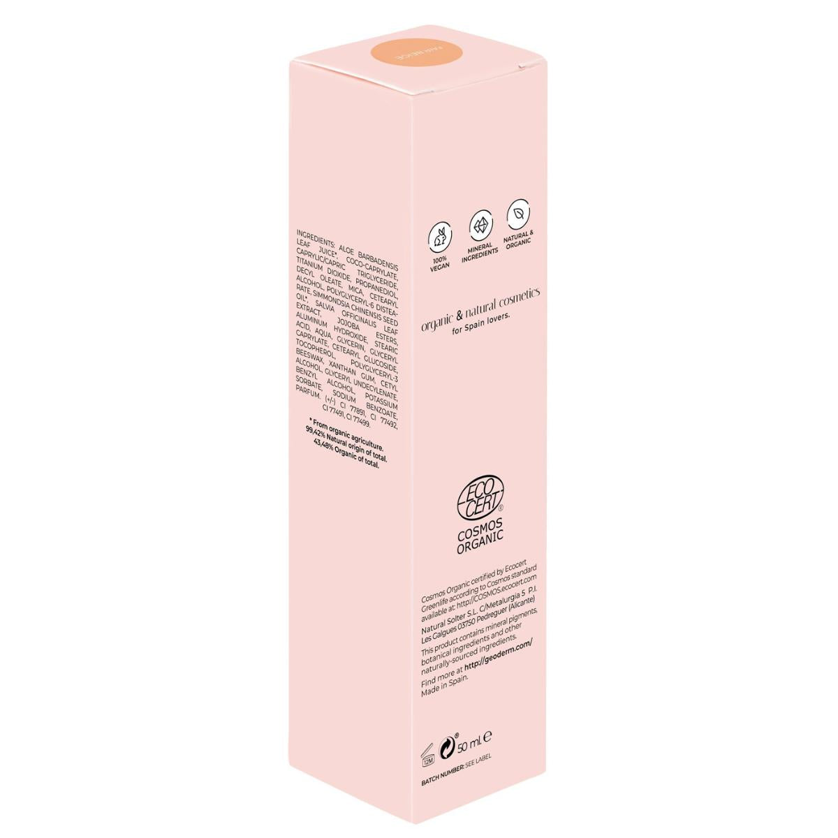 Base líquida Claro/Fair Beige (Orgánico y BIO) Geoderm 50 ml