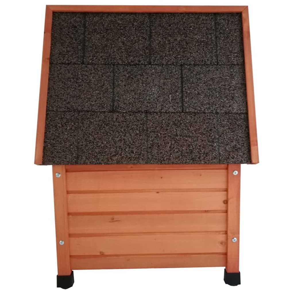 @pet Casa De Exterior De Gato Xl Madera Marrón 68,5x54x51,5 Cm_3