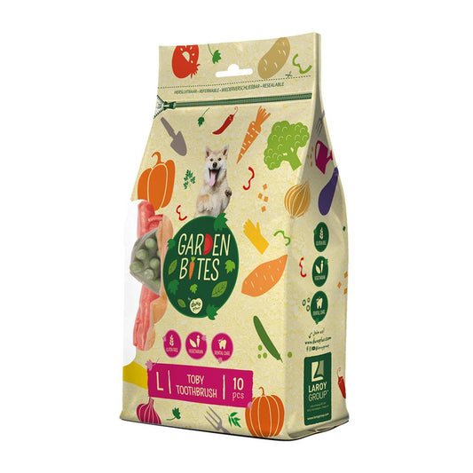 Garden Bites Veggie Toby Snack dental para perros L 10 uds Duvo