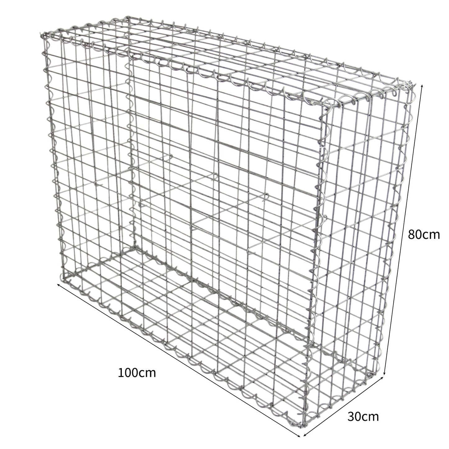 2 Cestas De Acero Galvanizado De Exterior Jaulas Para Decoración 100 X 80 X 30cm_4