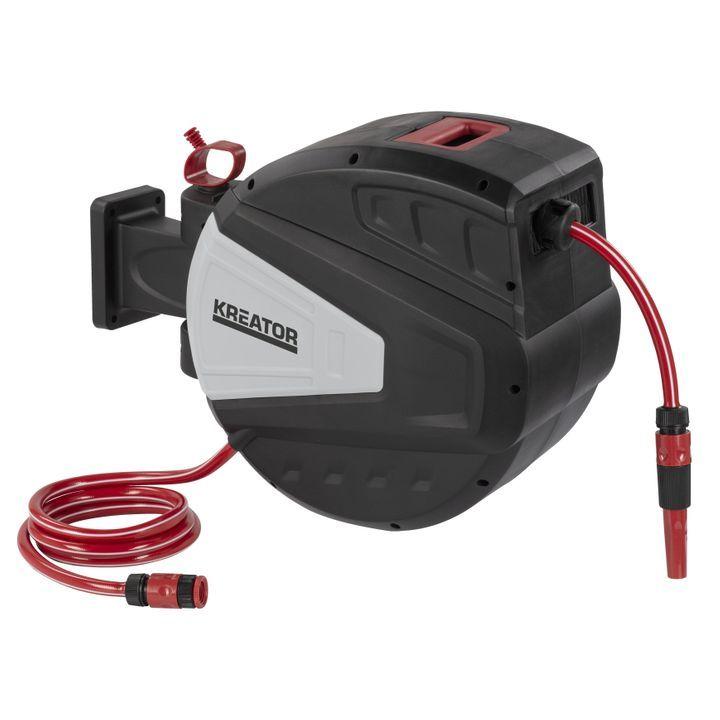 Enrollador manguera de pared 30m Kreator