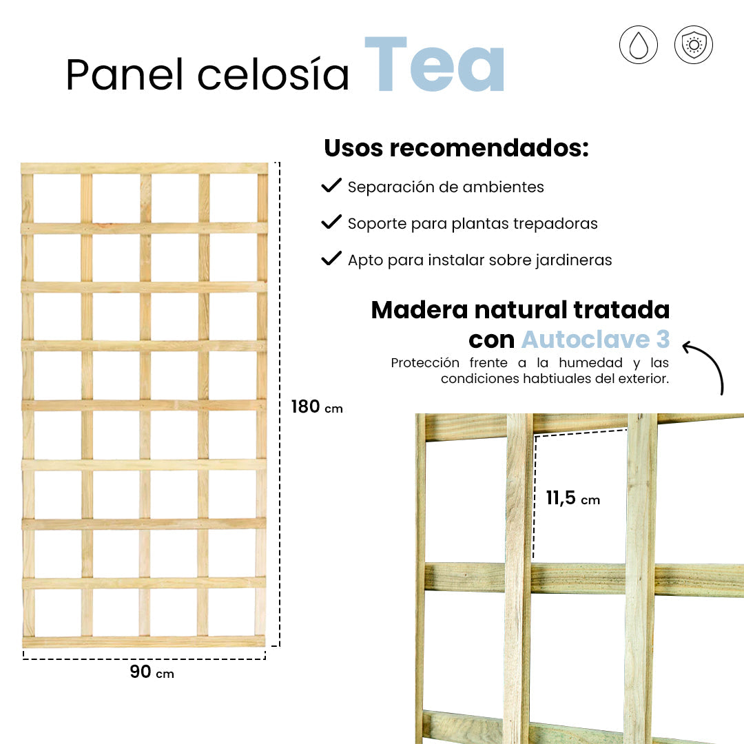 Decoración Natural: Celosía Cuadrada Windownature 0,9x1,8x0,02 M / Multicolor_4