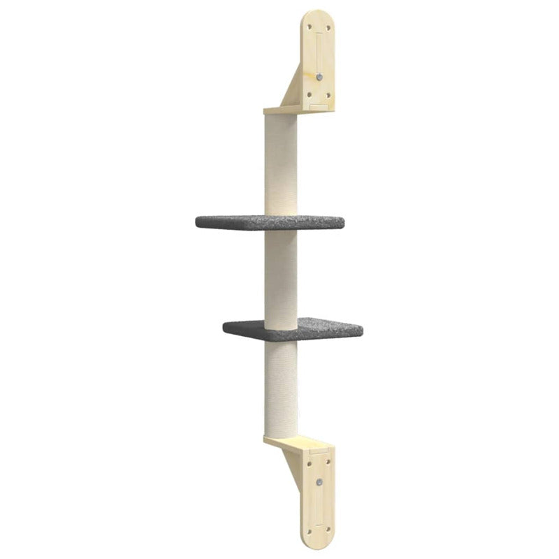 Vidaxl Árbol Rascador Para Gatos De Pared Gris Oscuro 108 Cm_5