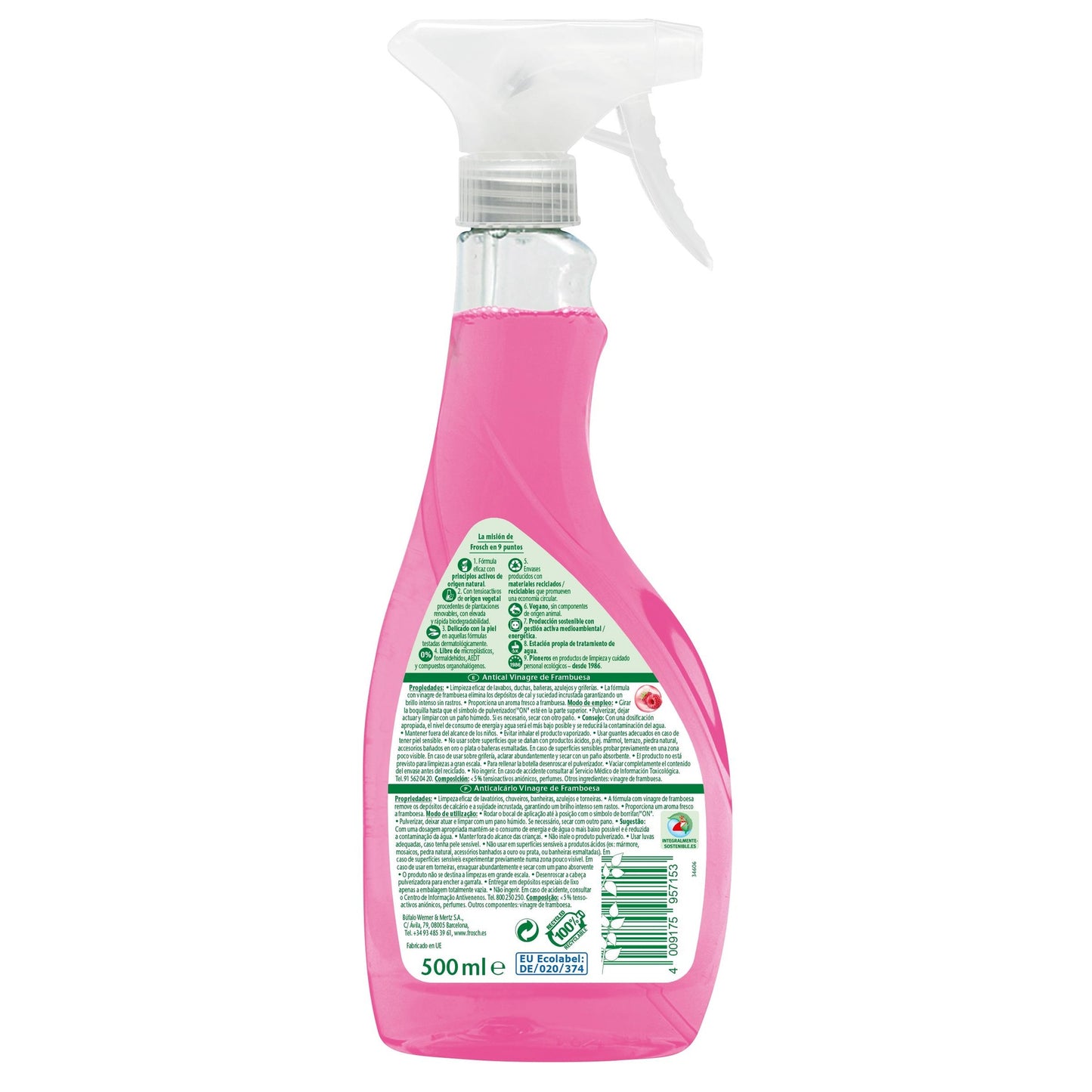 Pack 10x Spray antical frambuesa Frosch 500 ml