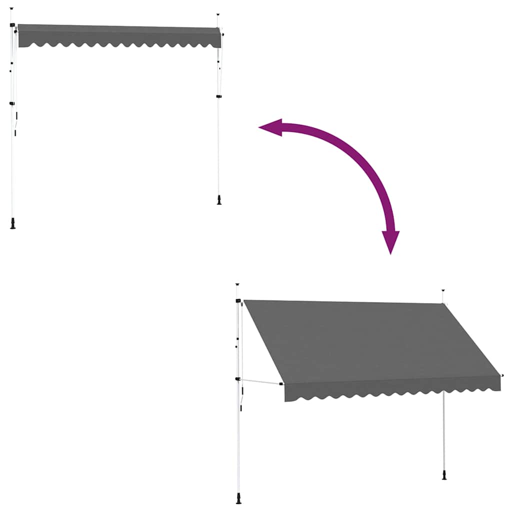Toldo Retráctil De Operación Manual Antracita 350 Cm_5