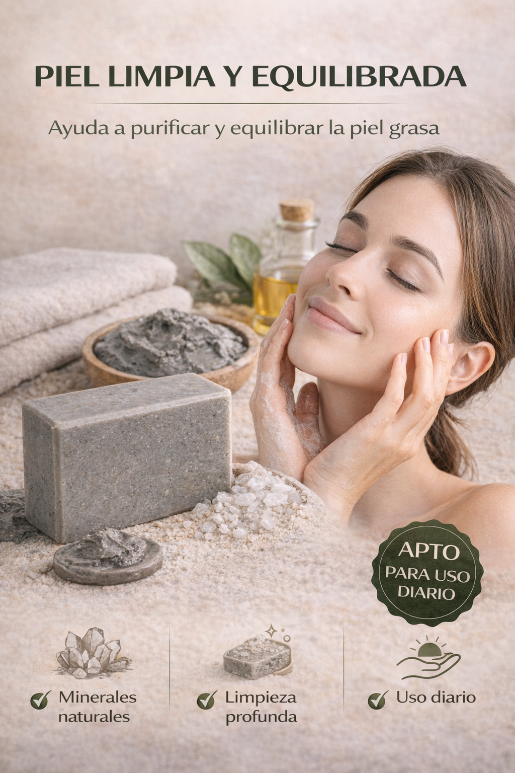Jabón Sólido Natural De Barros Del Mar Muerto 100 G | Limpieza Purificante | M&on Naturals_4