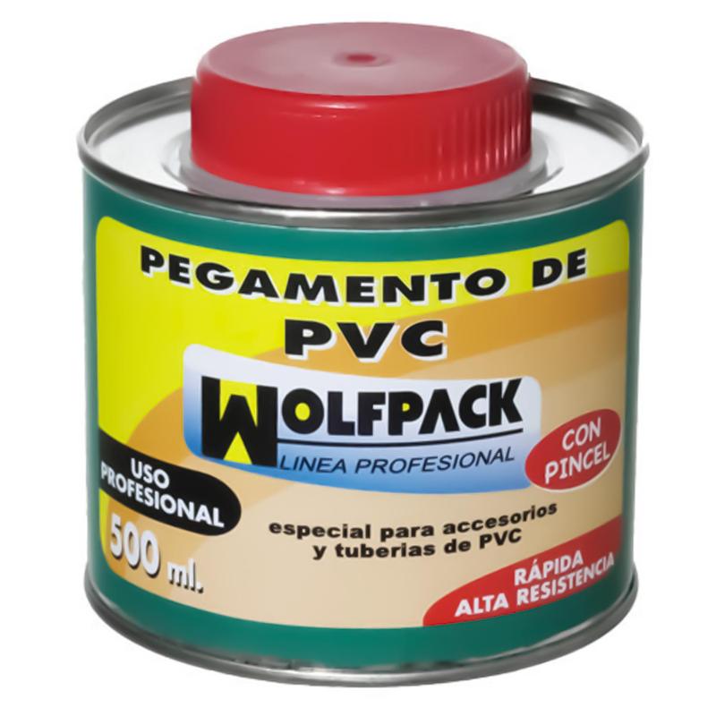 Pegamento Pvc Wolfpack Con Pincel 500 Ml._0