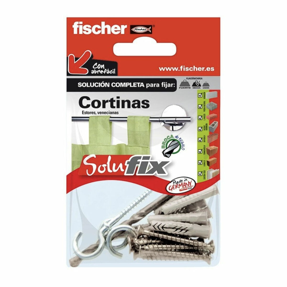 Kit De Fijación Fischer Solufix 502687 Cortinas 21 Piezas / Vetonek_0