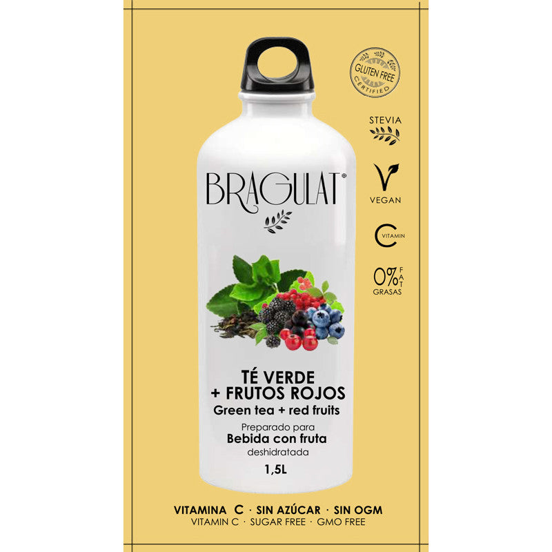 Bebida Soluble Te Verde + Frutos Rojos 15x9g Bragulat