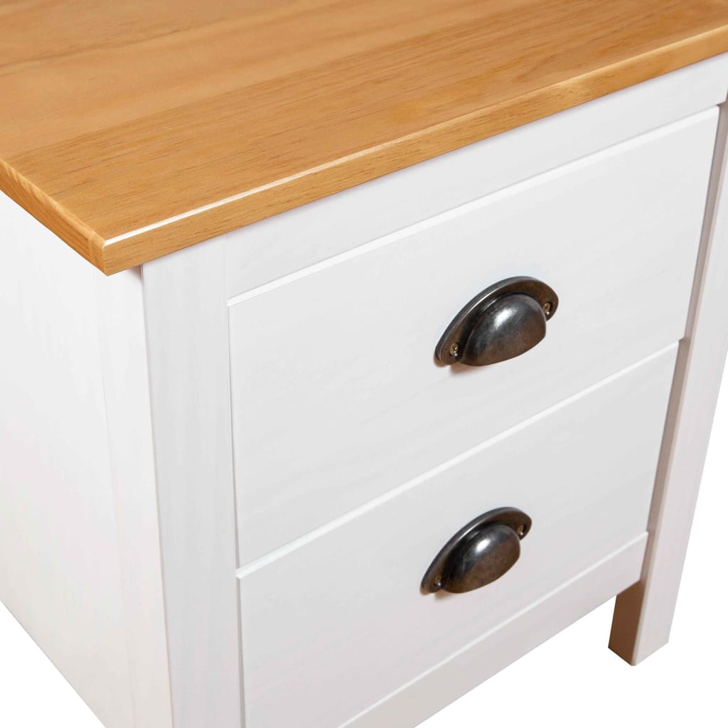 Mesita De Noche Hill Madera Maciza De Pino Blanco 46x35x49,5 Cm_4