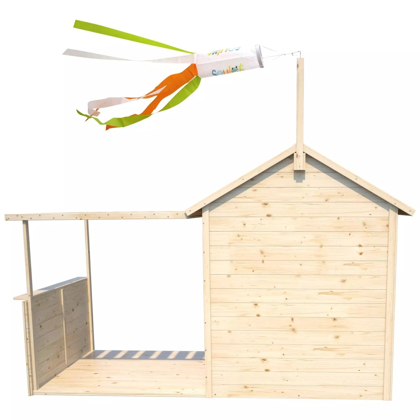 Casita infantil de madera con porche Eugenie Soulet