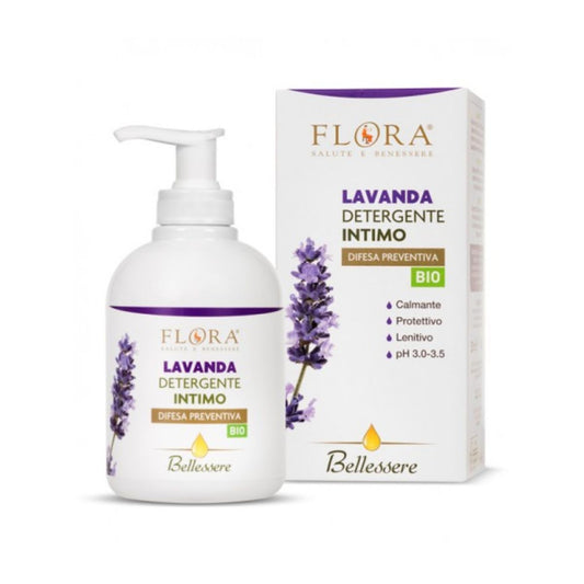 FLORA Gel íntimo de Lavanda. Calma, protege y suaviza. 250 ml
