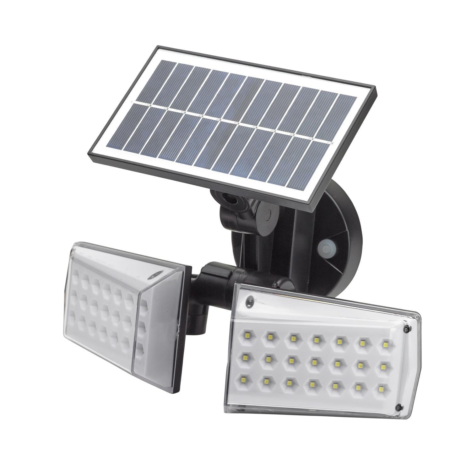 Aplique Solar Led Doble Con Sensor De Movimiento / Crepuscular 450 Lumenes. Protección Ip65