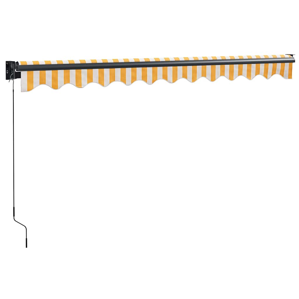Toldo Retráctil Aluminio Y Tela Blanco Y Amarillo 3x2,5 M_5