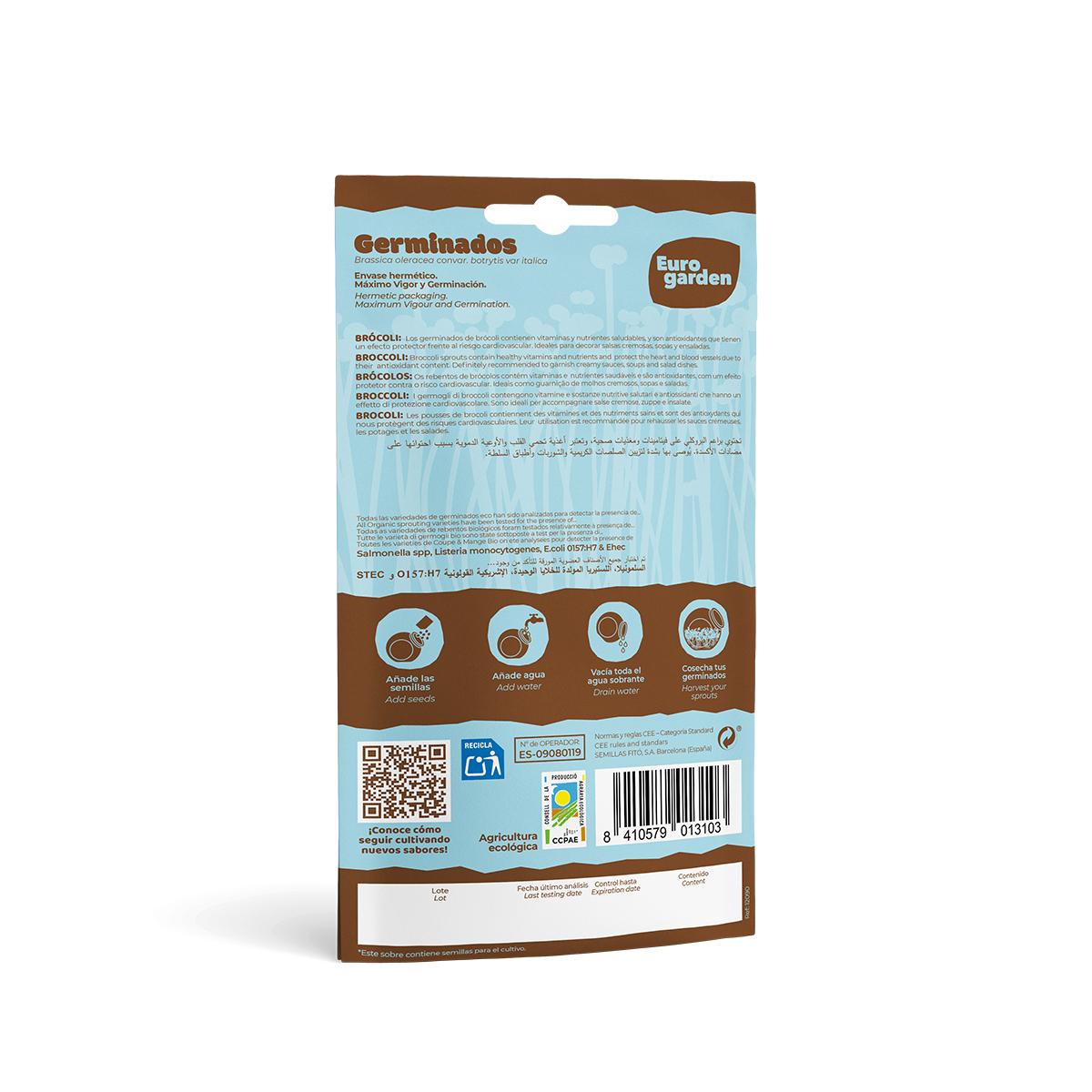 Semillas germinados eco Brocoli Eurogarden