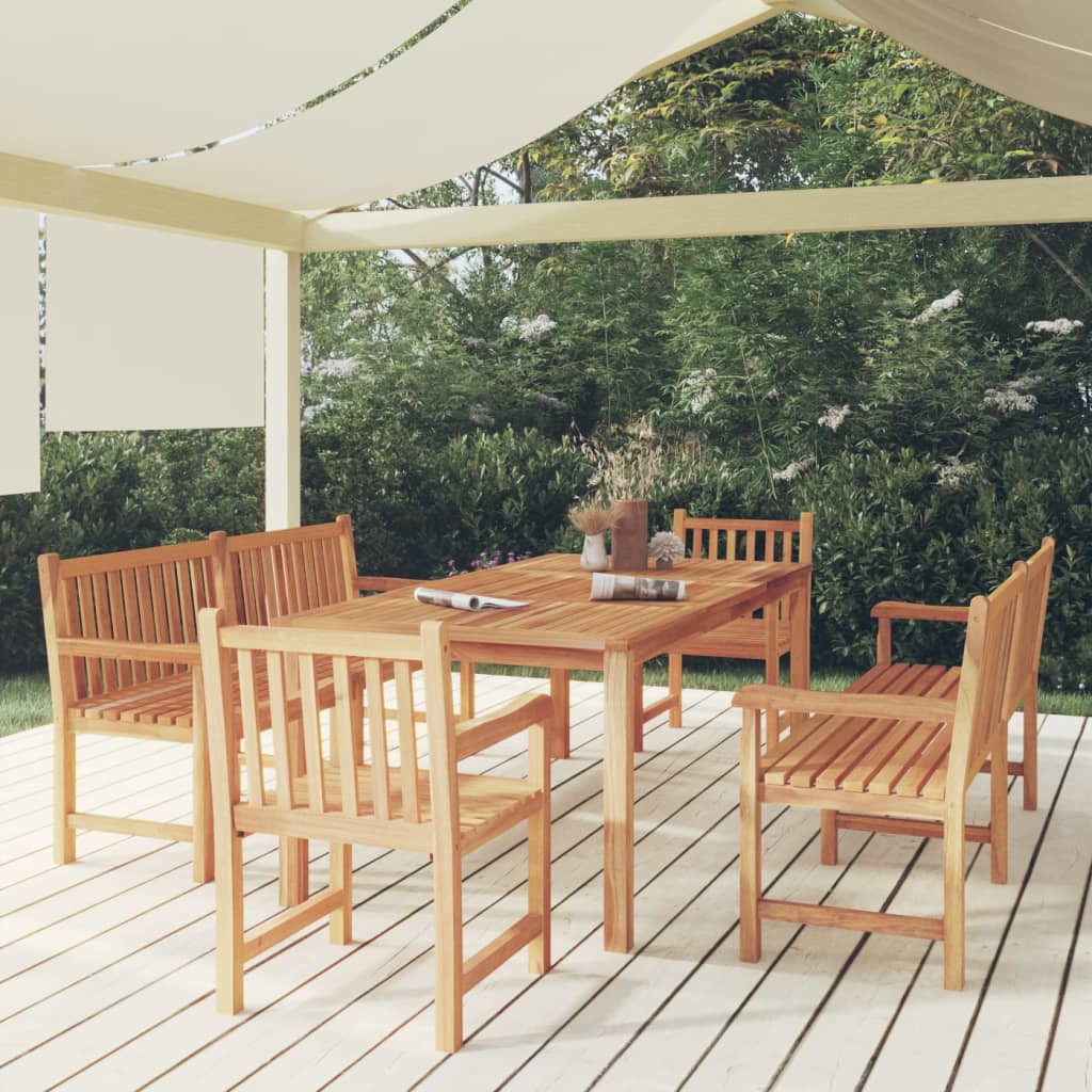 Vidaxl Juego De Comedor Para Jardín 5 Piezas Madera Maciza De Teca_5