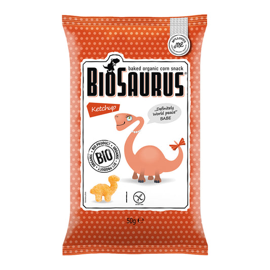 Snacks De Maiz Con Ketchup Bio, Biosaurus 50 g