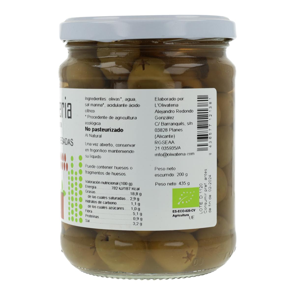 Aceitunas Deshuesadas Olivateria 225G Bio