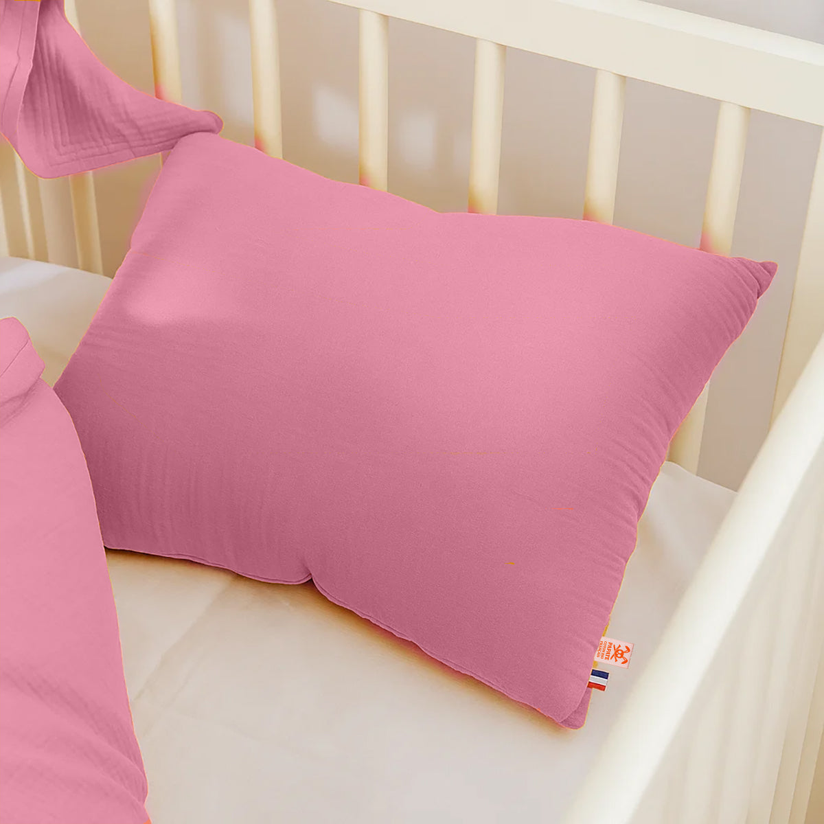 Cojín Rectangular De Algodón Orgánico Rosa_5