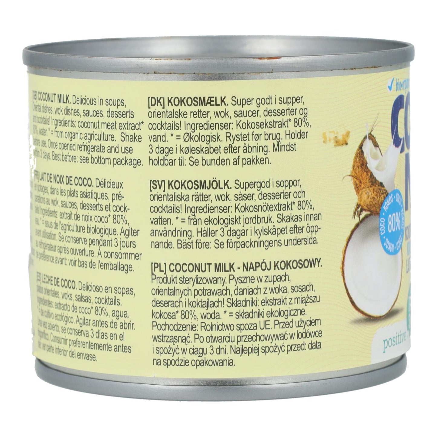 Leche de Coco 80% BIO Terrasana 200 ml