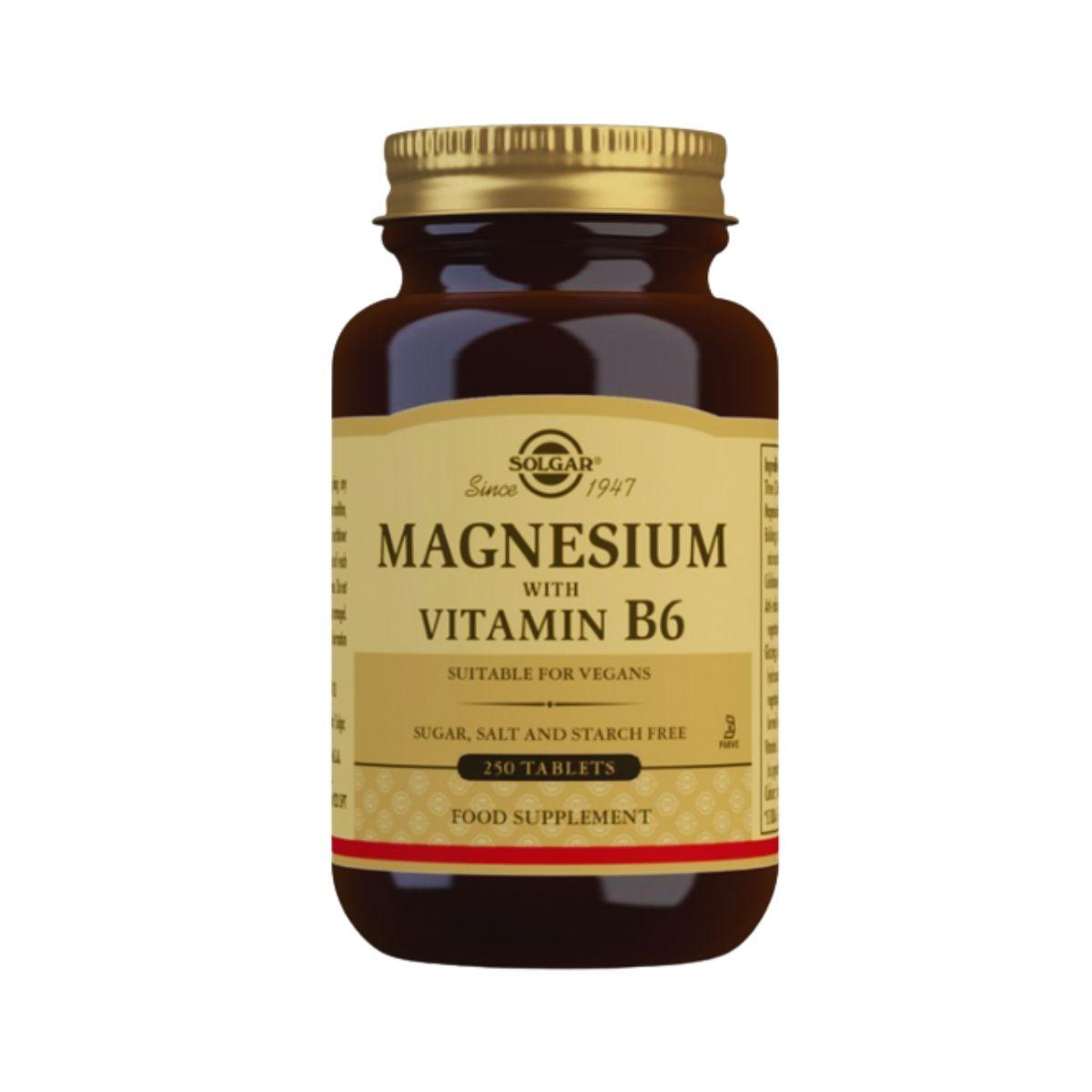 Magnesio con Vitamina B6 -Solgar 250 comprimidos