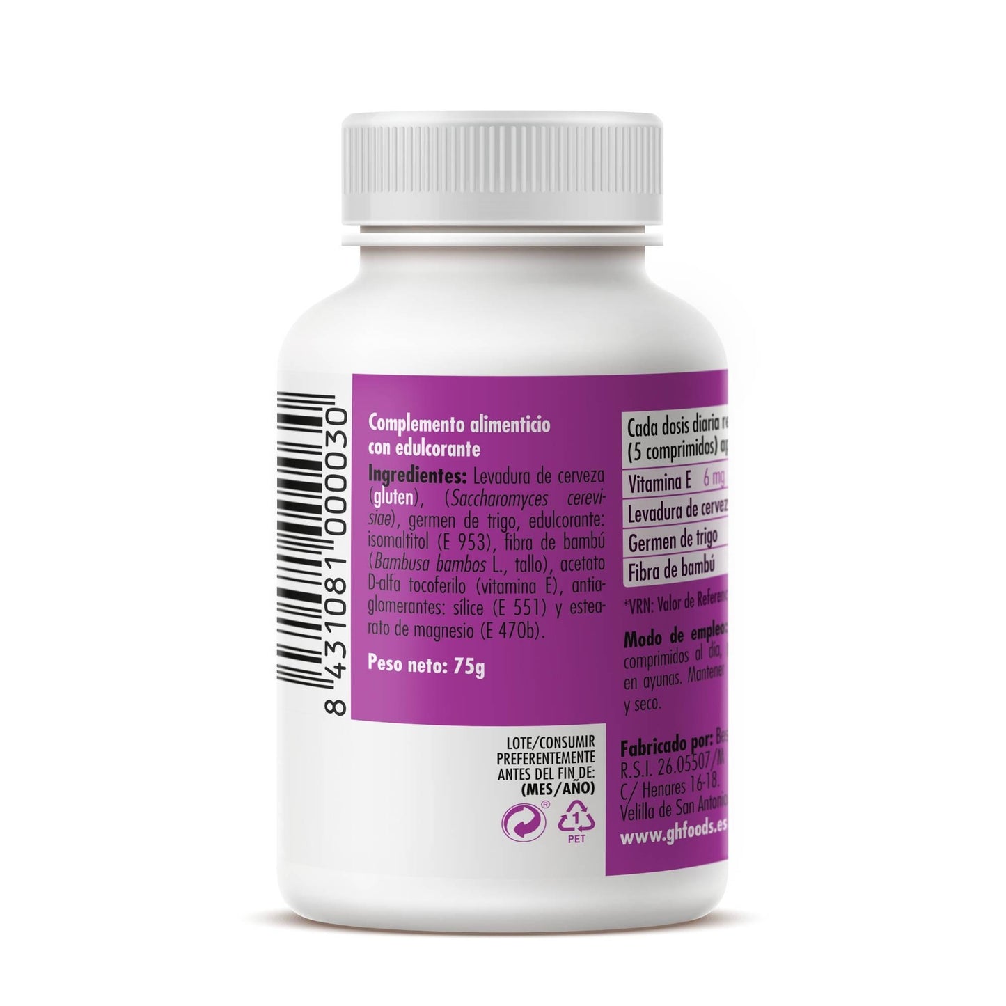 Levadura + Germen 600 mg 125 Comprimidos GHF