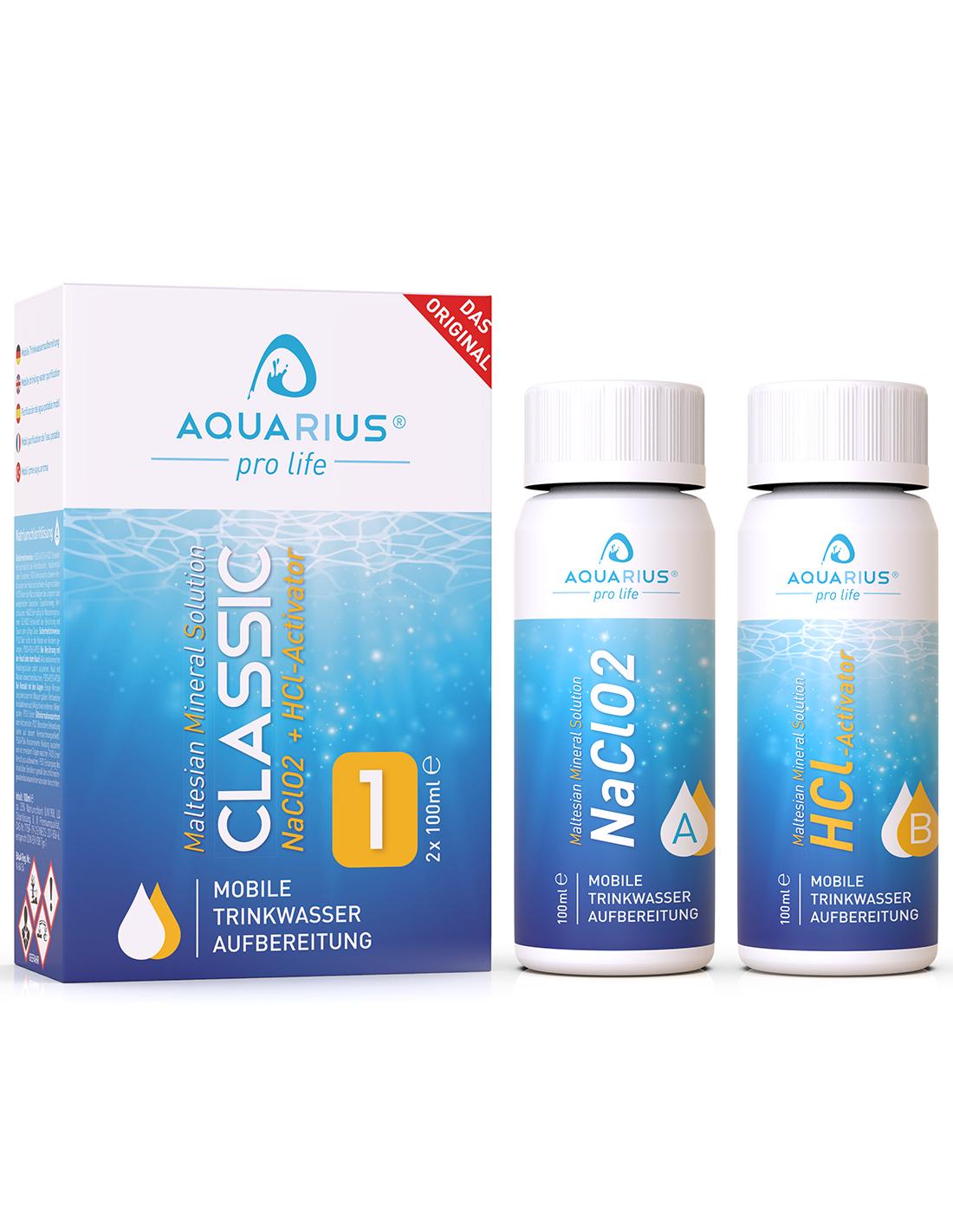 Aquarius Pro Life - Mms-classic 2x100ml Juego De Dióxido De Cloro Para La Activación