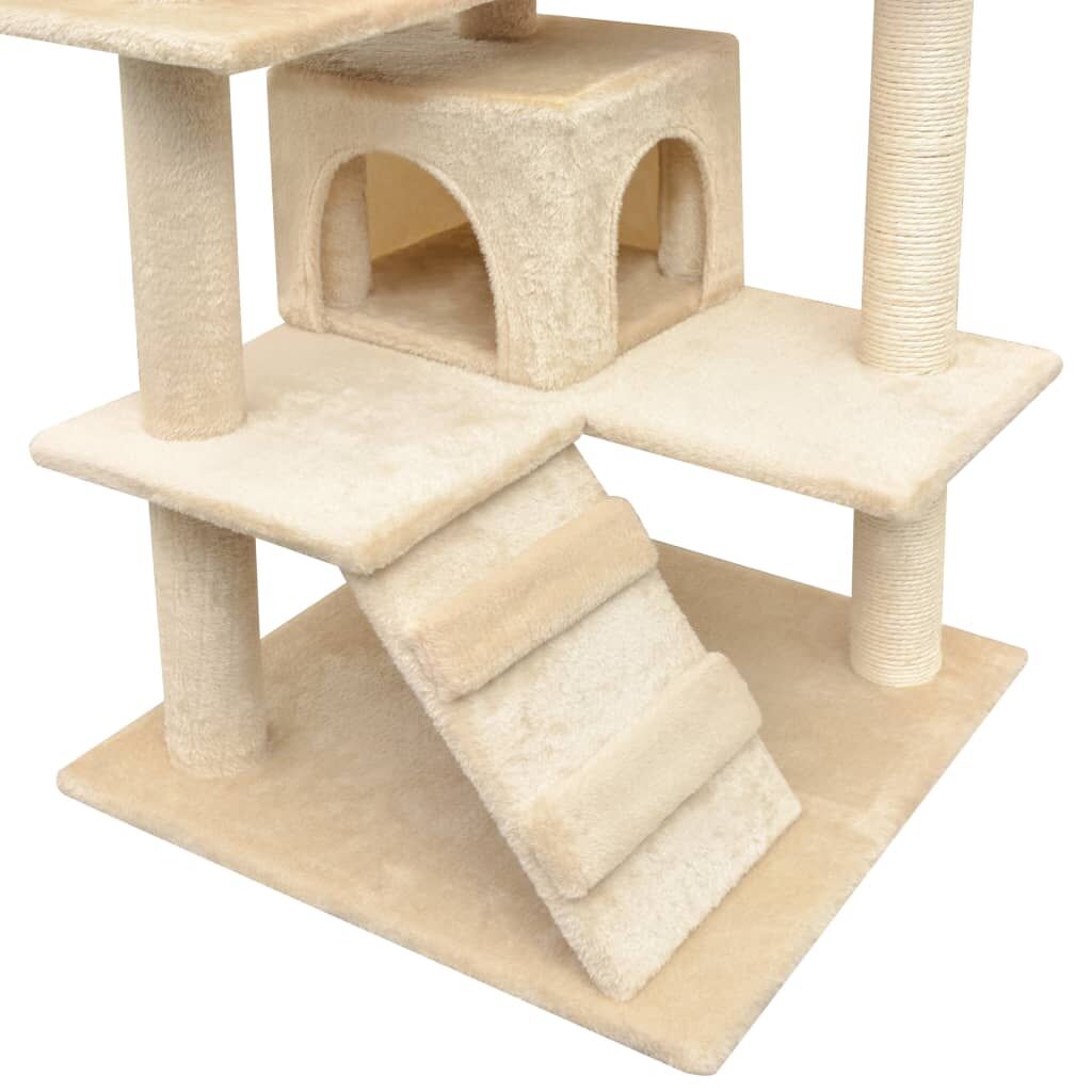 Vidaxl Rascador Para Gatos Con Poste Rascador De Sisal 125 Cm Beige_3