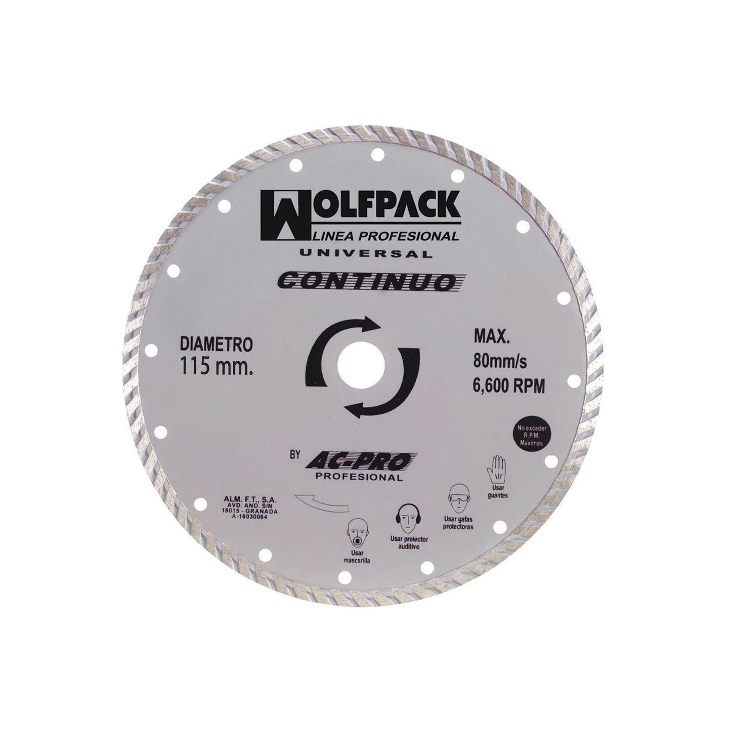 Disco Diamante 115 Mm. General Obra Continuo