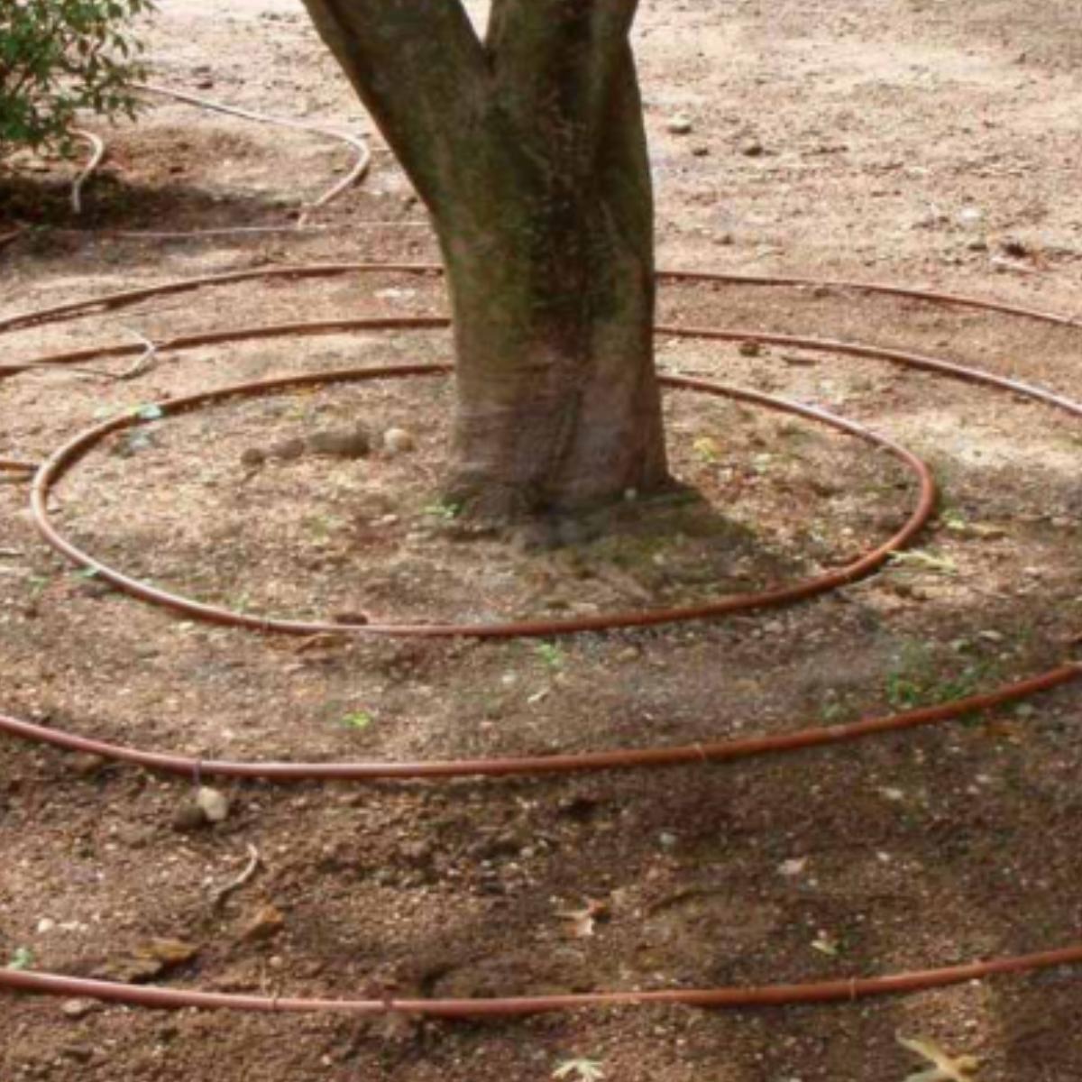 Tubería marrón con goteros integrados 16mm Aqua Control 100 m