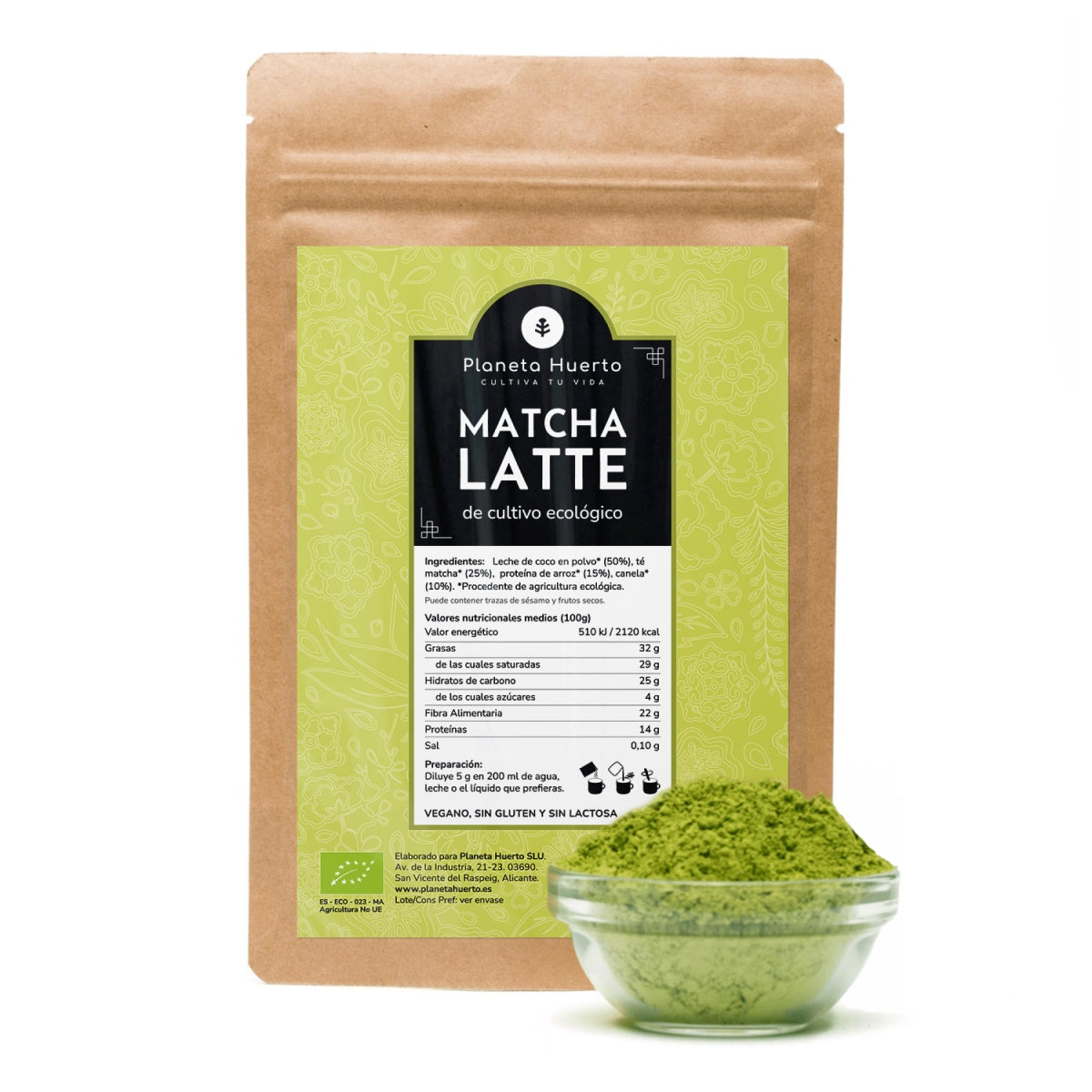 Matcha Latte ECO Planeta Huerto 200 g en Planeta Huerto
