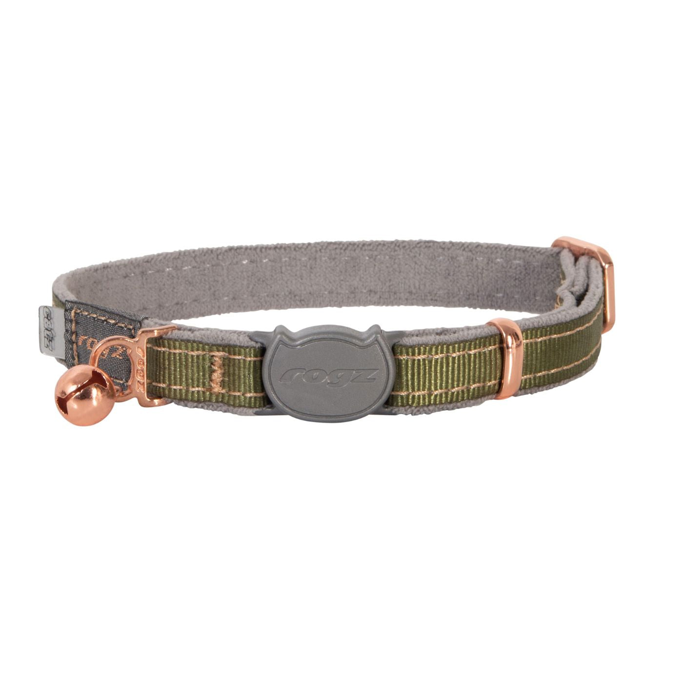 Rogz Collar Para Gato Verde Con Bronce Urbancat Cb271-ot_0