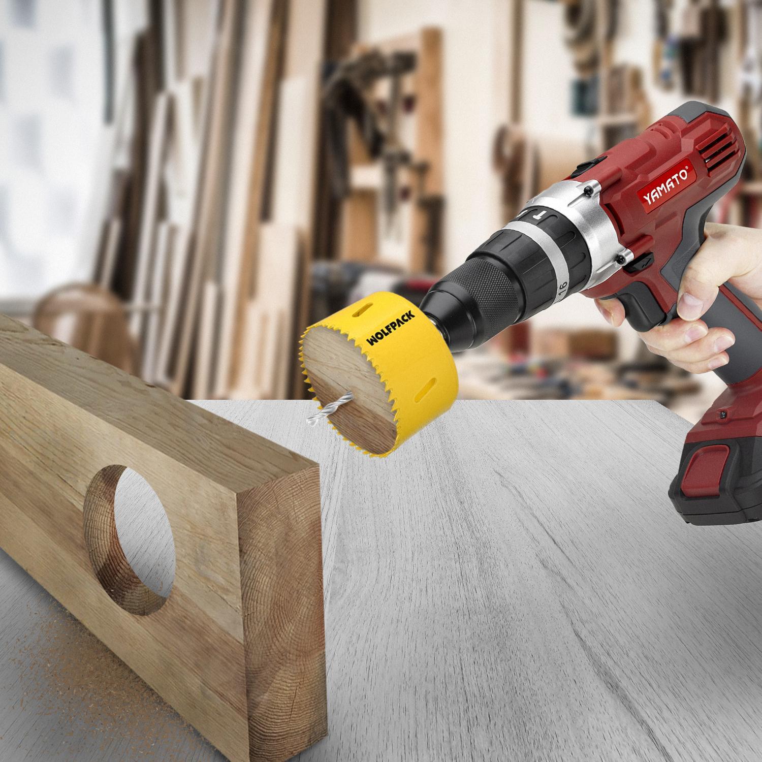 Corona Sierra Bimetal Ø 64 Mm. Templado Termico, Base Reforzada. Corona Madera, Broca Agujeros Madera, Acero, Hierro, Plasticos