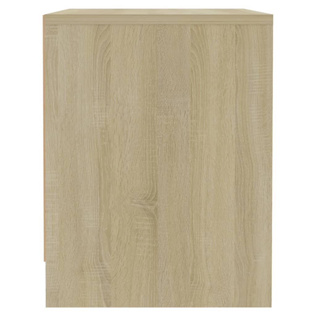 Mesita De Noche Madera Ingeniería Roble Sonoma 45x34,5x44,5 Cm_4