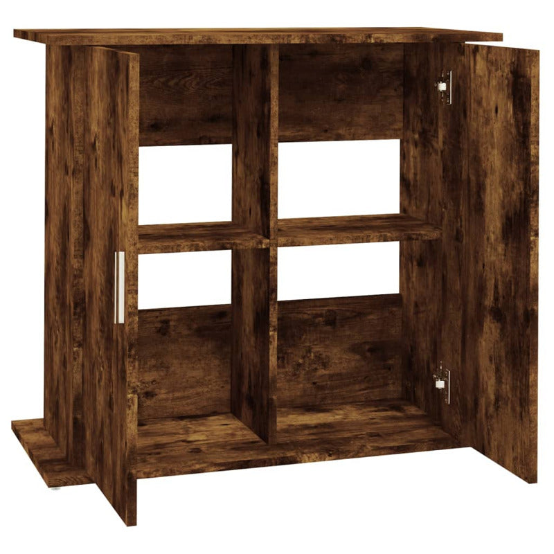 Vidaxl Soporte De Acuario Madera Ingeniería Roble Ahumado 81x36x73 Cm_5